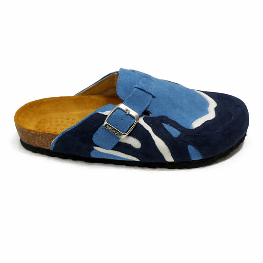 Sabot en daim bleu Pellmaro