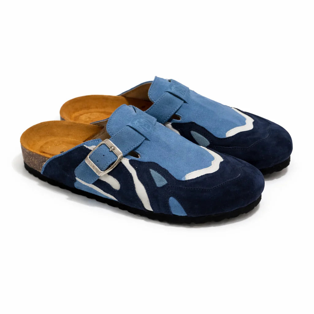 Sabot en daim bleu Pellmaro