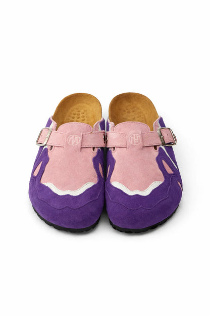 Pellmaro Pink Purple Suede Clog